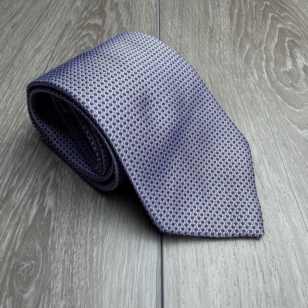 Jos. A. Bank Mens Necktie Signature Collection 100% Silk Geometric Purple